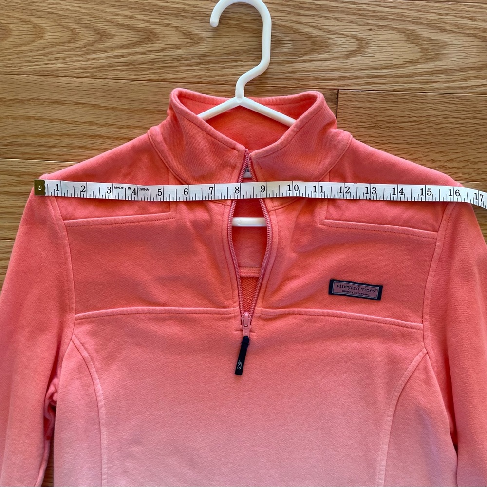 Vineyard Vines Pink Ombré Quarter Zip Shep Pullover- Size XS - Picture 2 of 5